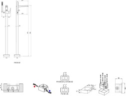 Смеситель для ванны Ravak Freedom FM 081.00, однорычажный, напольный, с душевой лейкой, хром (X070079)