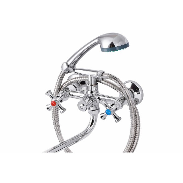 Смеситель для ванны и раковины 1/2 кер ПРОФСАН ПСМ-158-75 &amp;quot;ЕВРО&amp;quot;,  эксцентрики &amp;quot;ЕВРО&amp;quot;,мах КРЕСТ - PSM-158-75 