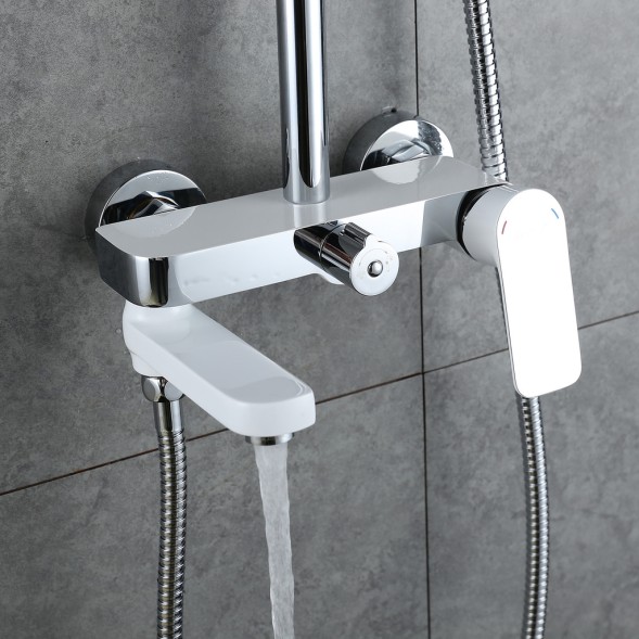 Душевая система 35к G2448 GAPPO лейка &amp;quot;Тропический душ&amp;quot;  БЕЛЫЙ-ХРОМ - G2448 