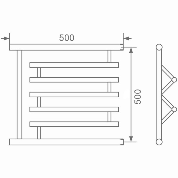 Полотенцесушитель MIXLINE SIMPLE PM3 50х50 1&amp;#039;&amp;#039; - ML-556334 