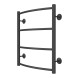 Полотенцесушитель водяной AZARIO VERONA 500/600 4 секции, нижнее/диагональное подключение, 1/2&amp;quot;, графит (AZ83913G)