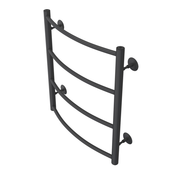 Полотенцесушитель водяной AZARIO VERONA 500/600 4 секции, нижнее/диагональное подключение, 1/2&amp;quot;, графит (AZ83913G)