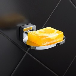 Мыльница литая Fixsen Kvadro, хром (FX-61308A)
