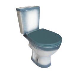 Унитаз-компакт &amp;quot;Соло&amp;quot; зеленый (гориз, нижн, сид. полип., 2-кн.арм.) (Rosa) - 4640021065778 