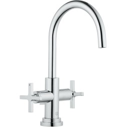 Смеситель для раковины Kludi Nova Fonte с донным клапаном, керамические кран-буксы, хром (201180520)