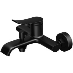 Смеситель для ванны и душа Azario ABILITY с ручным душем, керамический картридж, черный матовый (AZ-VRY238331PA)