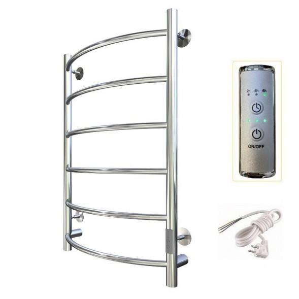 Полотенцесушитель электрический ЛЦ 80х40 6 перекл ДУГА унив  (скрыт подкл, таймер,319Вт) ТРУГОР - 00-00031607 