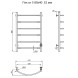 Полотенцесушитель электрический ЛЦ 80х40 6 перекл ДУГА унив  (скрыт подкл, таймер,319Вт) ТРУГОР - 00-00031607 