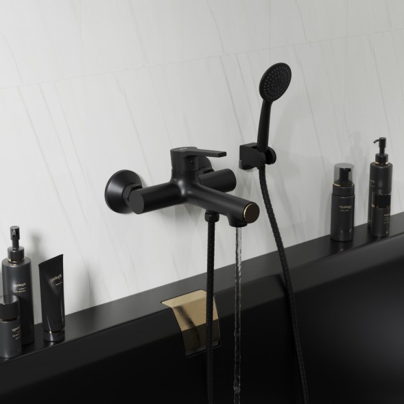 Смеситель для ванны 35k MIXLINE ML23-01 &amp;quot;Round Black&amp;quot; ЧЕРНЫЙ - ML23-01 