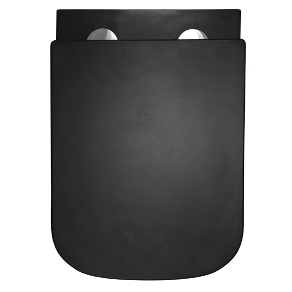 Унитаз подвесной Azario Teramo 490х345х355 безободковый, слив скрытое торнадо, быстросъемное сиденье микролифт, черный матовый (AZ-0052-UQ3MB)