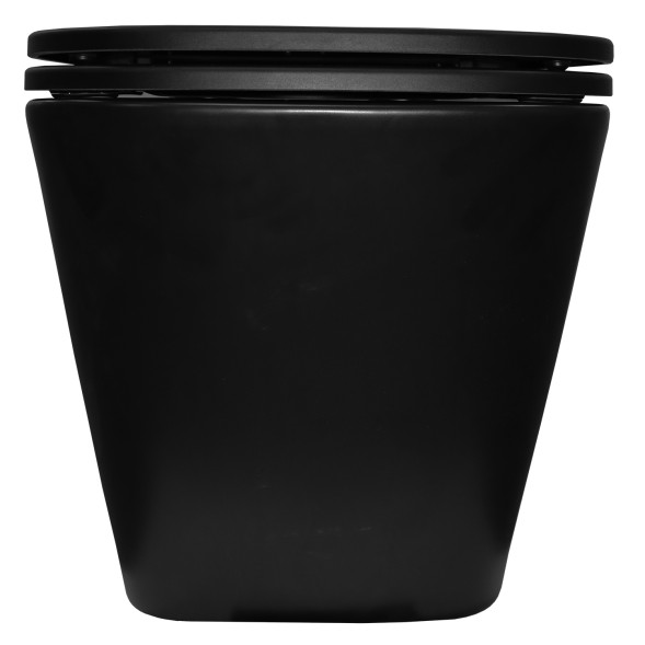 Унитаз подвесной Azario Teramo 490х345х355 безободковый, слив скрытое торнадо, быстросъемное сиденье микролифт, черный матовый (AZ-0052-UQ3MB)