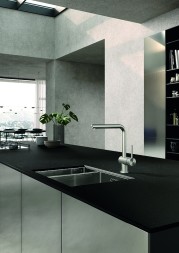 Смеситель для кухонной мойки KLUDI L STEEL однорычажный, сталь (45803F877)