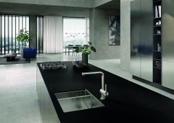 Смеситель для кухонной мойки KLUDI L STEEL однорычажный, сталь (45803F877)