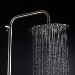 Душевая система 35к G2499-30 GAPPO нерж. сталь , лейка "Тропический душ" D245 САТИН - G2499-30