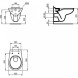 Комплект инсталляции Ideal Standard ProSys Eco Frame M с унитазом Eurovit Rimless безободковый Cut Rimless c сиденьем микролифт E131801 (W660101)