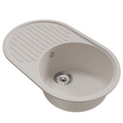 Мойка ML-GM16 КОМФОРТ овальная с крылом, белая (331), 730*460*180мм - 00-00009367 