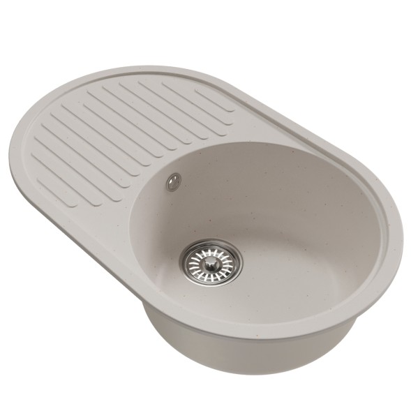 Мойка ML-GM16 КОМФОРТ овальная с крылом, белая (331), 730*460*180мм - 00-00009367 