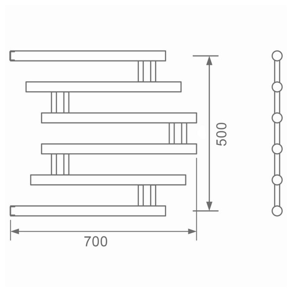Полотенцесушитель MIXLINE SIMPLE PM4 50х70 1&amp;#039;&amp;#039; - ML-556338 