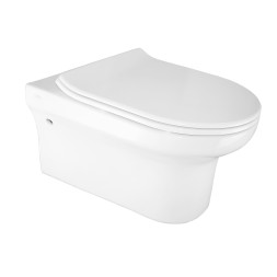 Унитаз подвесной Creo Ceramique Archi с тонкой крышкой микролифт, белый (AR1100R+RE1001T/AR1001T)