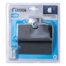 Держатель туалетной бумаги Fixsen Kvadro с крышкой, хром (FX-61310)