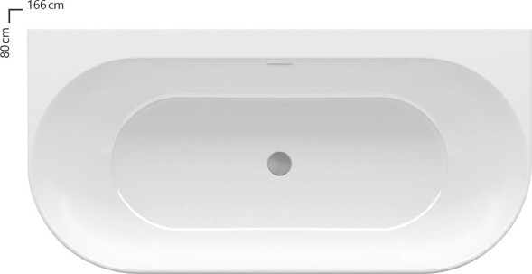 Ванна акриловая Ravak Freedom W 1660х800 белая отдельностоящая