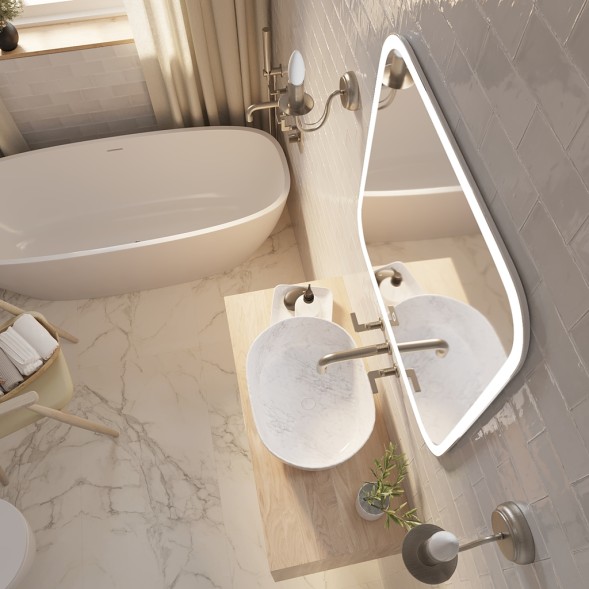 Зеркало MIXLINE &amp;quot;Стив&amp;quot; 700*680 (ШВ) сенсорный выключатель, светодиодная подсветка - ФР-00001136 