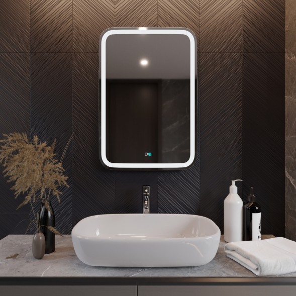 Зеркало MIXLINE &amp;quot;Мальта-2&amp;quot; 550*800 (ШВ) сенсорный выключатель, светодиодная подсветка + подогрев - ФР-00001215 