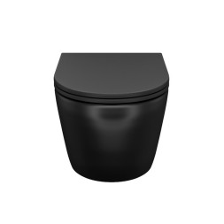 Унитаз подвесной безободковый IDDIS BLAR3BMi25 "Blanko" сиденье дюропласт, микролифт ЧЕРНЫЙ матовый - BLAR3BMi25