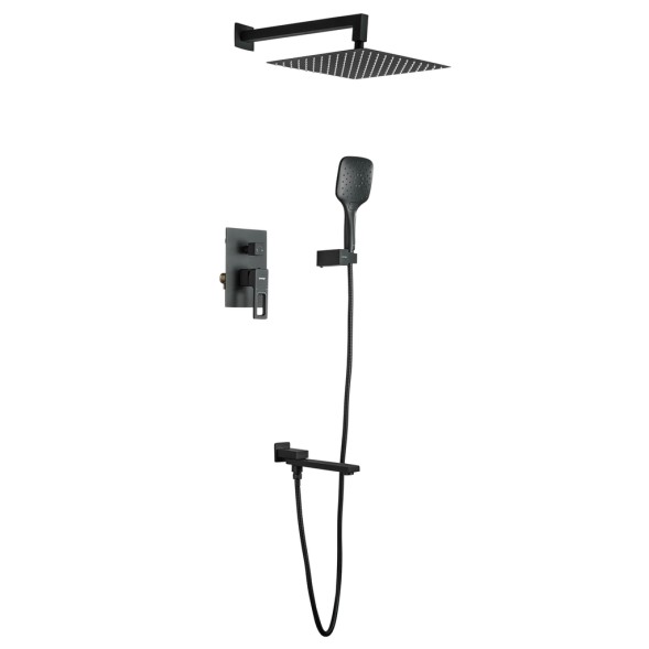 Душевая система 35к G7117-6 GAPPO лейка &amp;quot;Тропический душ&amp;quot; встраиваемая ЧЕРНЫЙ - G7117-6 