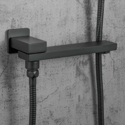 Душевая система 35к G7117-6 GAPPO лейка "Тропический душ" встраиваемая ЧЕРНЫЙ - G7117-6