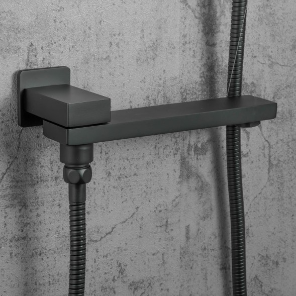 Душевая система 35к G7117-6 GAPPO лейка &amp;quot;Тропический душ&amp;quot; встраиваемая ЧЕРНЫЙ - G7117-6 