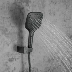 Душевая система 35к G7117-6 GAPPO лейка "Тропический душ" встраиваемая ЧЕРНЫЙ - G7117-6