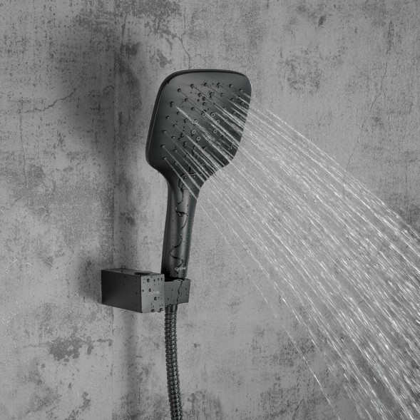 Душевая система 35к G7117-6 GAPPO лейка &amp;quot;Тропический душ&amp;quot; встраиваемая ЧЕРНЫЙ - G7117-6 