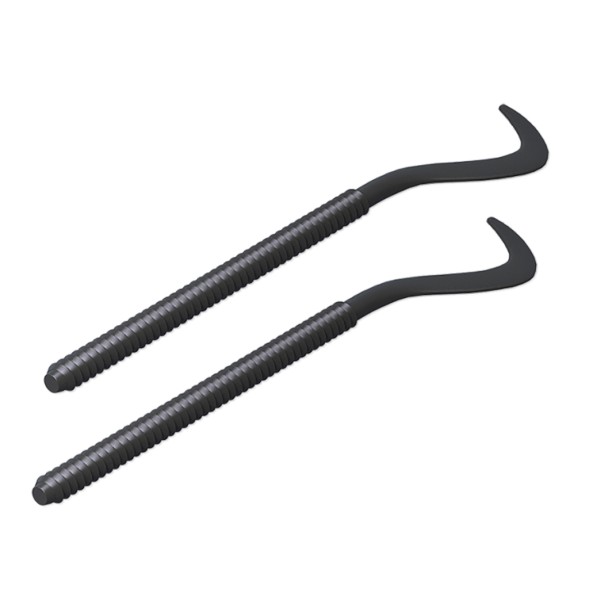 Комплект плоских кронштейнов с дюбелями 7,2*170мм, черные (2 шт) ROYAL THERMO - RT06-01 