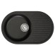 Мойка ML-GM16 КОМФОРТ овальная с крылом, черная (308), 730*460*180мм - 00-00009363 