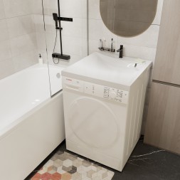 Раковина над стиральной машиной &amp;quot;БРУНО&amp;quot; 60*60 ш*г, с кронштейнами (MIXLINE) - БП-00006543 