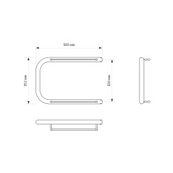 Полотенцесушитель MIXLINE SIMPLE P 32х50 1'' ПОЛКА - ML-556314