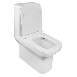 Унитаз-компакт Creo Ceramique ARLES 650х370х820 напольный, c быстросъемным сиденьем микролифт, белый (AS1002+AS1003+AS1001T)