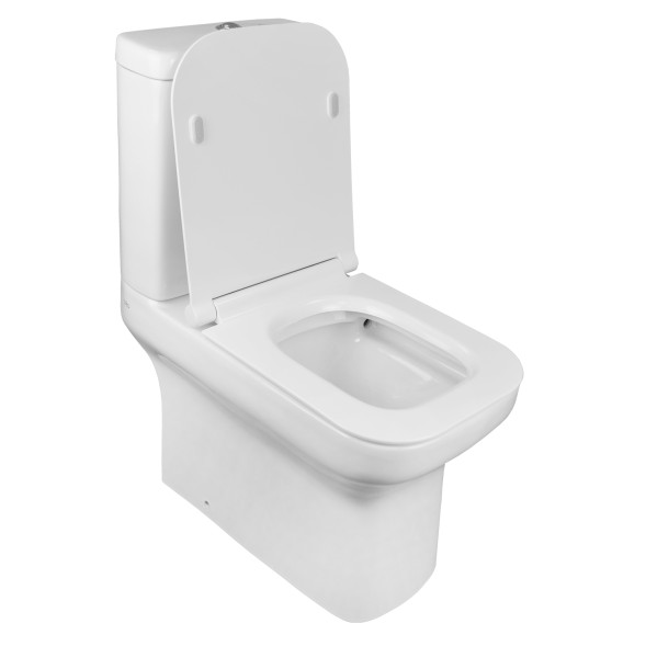 Унитаз-компакт Creo Ceramique ARLES 650х370х820 напольный, c быстросъемным сиденьем микролифт, белый (AS1002+AS1003+AS1001T)