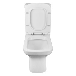 Унитаз-компакт Creo Ceramique ARLES 650х370х820 напольный, c быстросъемным сиденьем микролифт, белый (AS1002+AS1003+AS1001T)