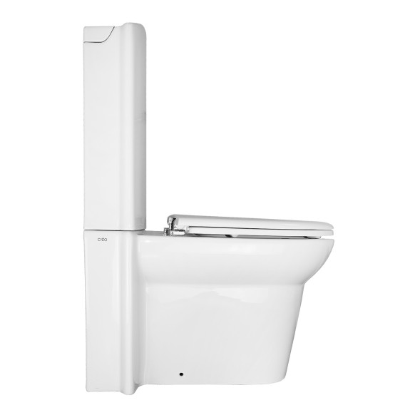 Унитаз-компакт Creo Ceramique LE MANS напольный, скрытый монтаж,  с крышкой микролифт (415х705х950)