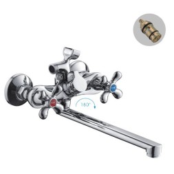 Смеситель для ванны и раковины 1/2 кер F22731-B FRAP КРЕСТ - F22731-B 