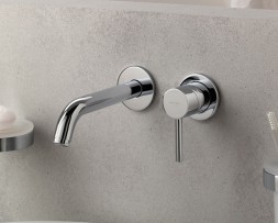 Смеситель для раковины KLUDI BOZZ однорычажный, внешняя монтажная часть, излив 170 мм, хром (382440576)