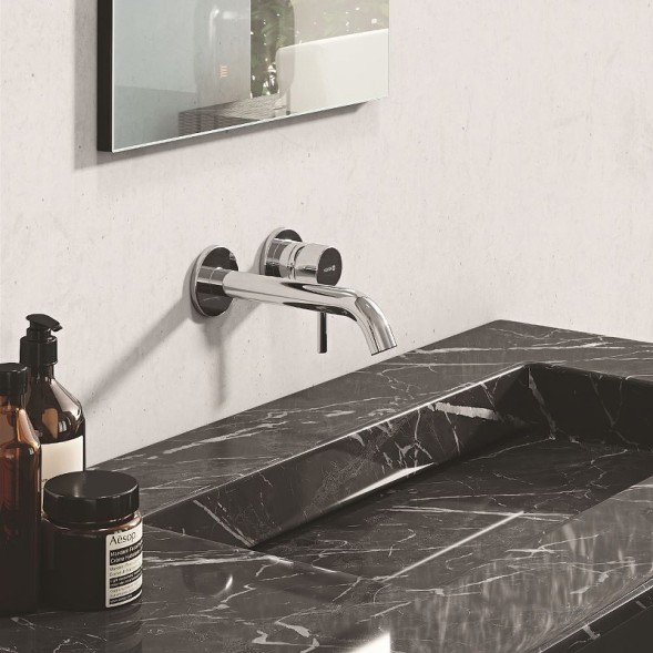 Смеситель для раковины KLUDI BOZZ однорычажный, внешняя монтажная часть, излив 170 мм, хром (382440576)