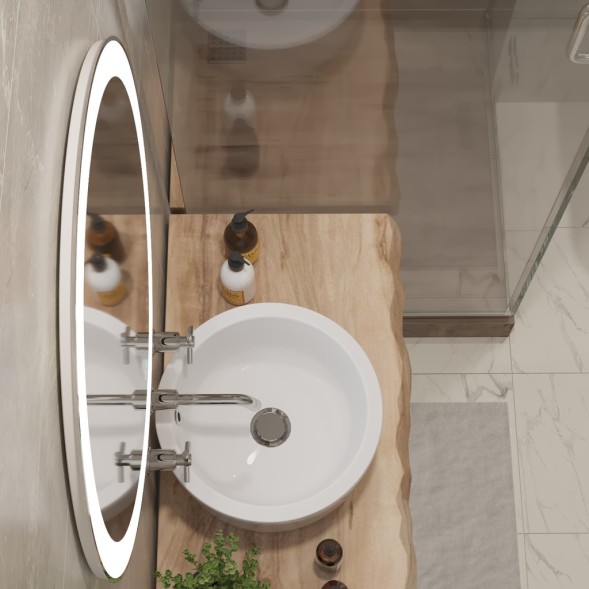 Зеркало MIXLINE &amp;quot;Перла-2&amp;quot; D770 сенсорный выключатель, светодиодная подсветка + подогрев - ФР-00001045 