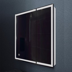 Зеркальный шкаф MIXLINE &amp;quot;Минио&amp;quot; 700*800 (ШВ) 2 створки, левый,сенсорный выкл, светодиодная подсветка - MLW.Mi.7-8.L.1.2 