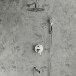 Душевая система 35к G7199-30 GAPPO встраиваемый, лейка "Тропич. душ" нерж. сталь, САТИН - G7199-30