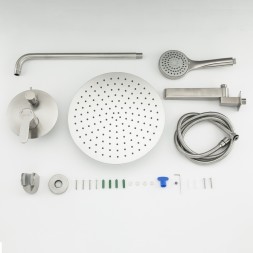 Душевая система 35к G7199-30 GAPPO встраиваемый, лейка "Тропич. душ" нерж. сталь, САТИН - G7199-30