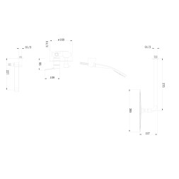 Душевая система 35к G7199-30 GAPPO встраиваемый, лейка "Тропич. душ" нерж. сталь, САТИН - G7199-30