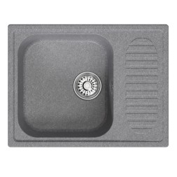Мойка ML-GM18 КОМФОРТ с крылом, графит (342), 640*490*190мм - 00-00009393